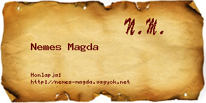 Nemes Magda névjegykártya